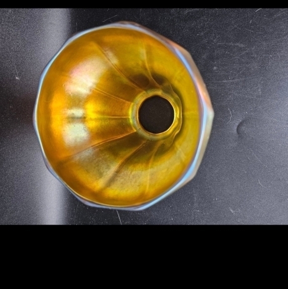 Vintage/antique‎ ribbed Steuben lampshade - Picture 7 of 8